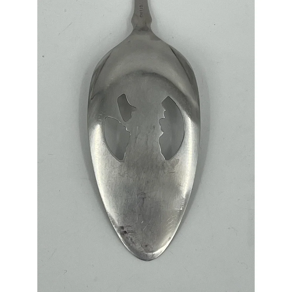 Vintage Oneida Holly Hobbie Stainless Pierced Pie Server 9.5